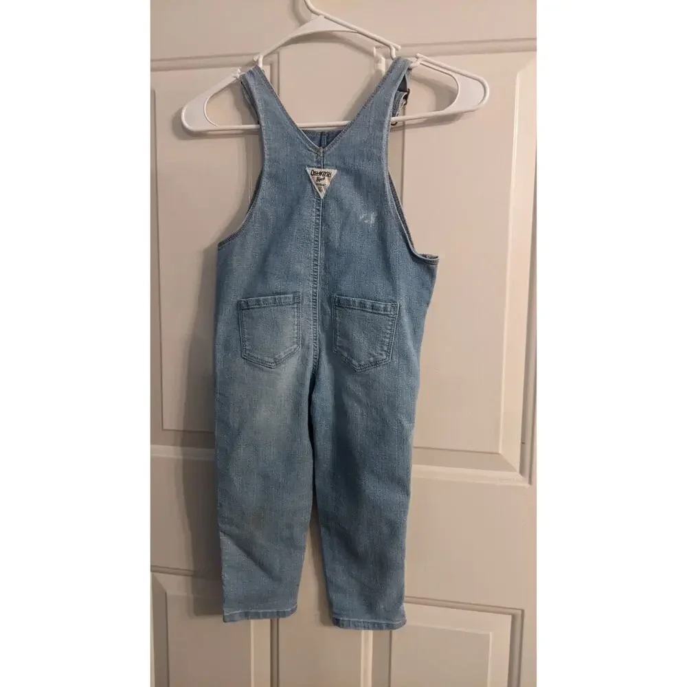 Oshkosh B'gosh Strawberry Embroidered Overalls, 3T